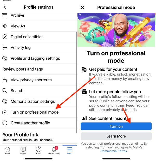 Step-by-Step Guide in How to Turn On Professional Mode on Facebook
