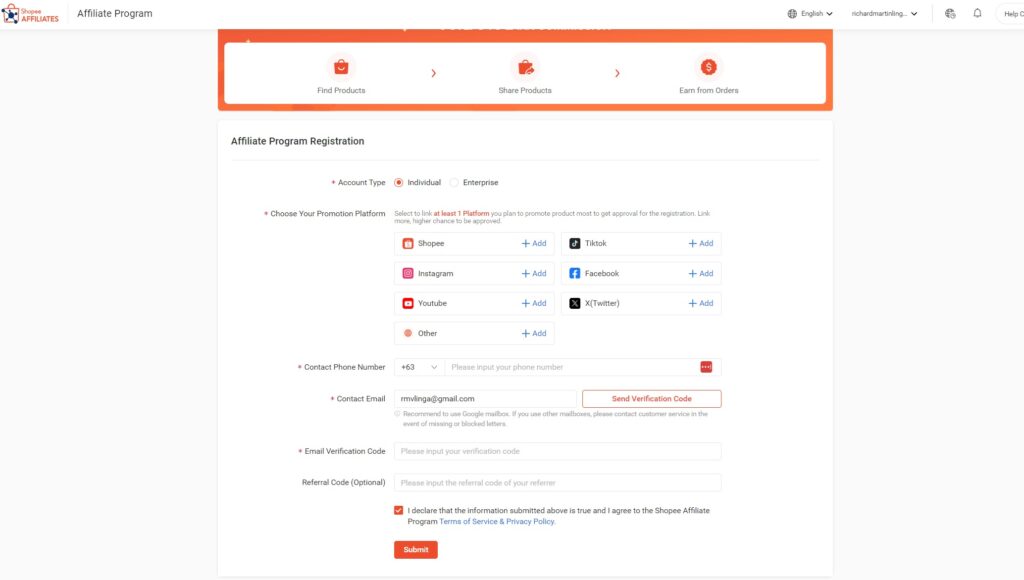 Shopee Affiliate Program