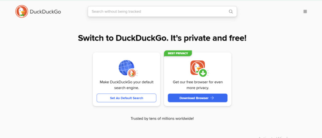 duckduckgo search engine